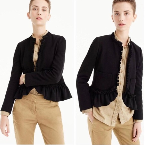 J. Crew Jackets & Blazers - J. Crew The Going Out Ruffles Blazer